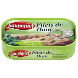 [516864] 1X6 CANNED OLIVE TUNA FILLETS SAUPIQUET