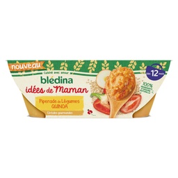 [554824] BLEDINA POTS Légumes verts Riz Saumon du Pacifique 2x200g Dès 6 mois