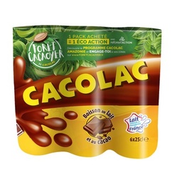 [606525] CACOLAC NATURE - PACK de 6 Boîtes de 25 cl recyclables avec tir-up