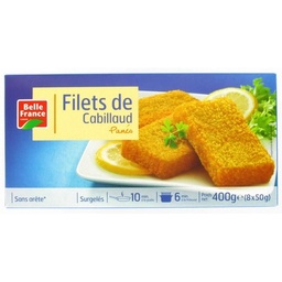 [985267] FILET DE CABILLAUD PANE X 8 BF ETUI 400 G