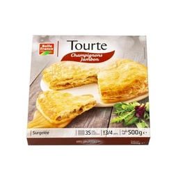 [942680] TOURTE CHAMPIGNONS JAMBON BF ETUI 500 G