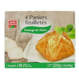 [948869] PUFF PASTRY BASKETS WITH GOAT CHEESE X4 BF BOX 320G