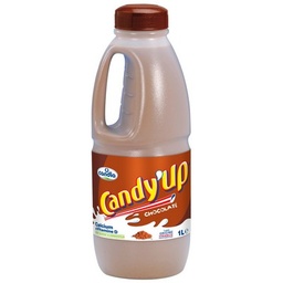 [160945] Candy'Up Chocolat bouteille 1 L - Boisson lactée chocolatée stérilisée UHT, enrichie en vitamine D