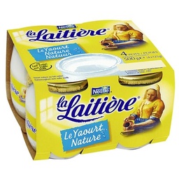 [670000] LA LAITIERE Yaourt pot de verre Nature 4x125G