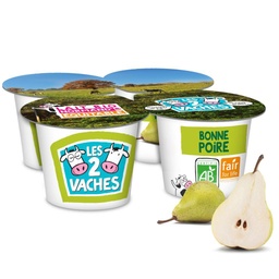 [677724] LES 2 VACHES YOGURT PEAR X4