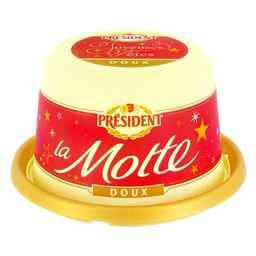 [687665] PRESIDENT BEURRE GASTRONOMIQUE DOUX 82%MG MOTTE X12 EXPORT 250G