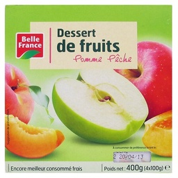 [835108] DESSERT DE FRUITS POMME PECHE BF POT 4 X 100 G