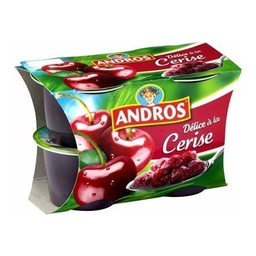 [829747] Andros Dessert fruitier avec morceaux cerise 4x100g