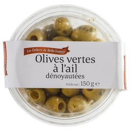 [923060] OLIVE VERTE DENOYAUTEE A L AIL DBF POT 150 G