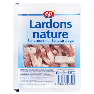 [919068] LARDON NATURE EP BARQUETTE 200 G