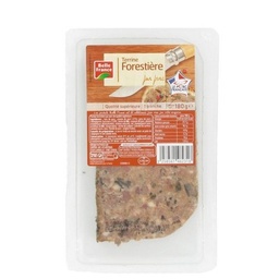 [936369] TERRINE FORESTIERE PUR PORC BF BARQUETTE 180 G 
