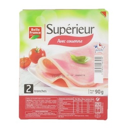 [765883] JAMBON CUIT SUP AC X 2 TRANCHES BF BARQUETTE 90 G