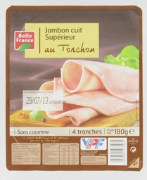 [765784] JAMBON CUIT SUP LE TORCHON X 4 TRCH BF BARQ 180 G