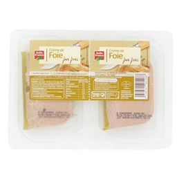 [955120] CREME DE FOIE PUR PORC BF BARQUETTE SECABLE 2X50 G