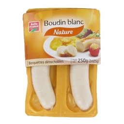 [511980] BOUDIN BLANC NATURE X 2 BF BARQUETTE 250 G