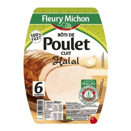 [872549] 6 tr. Rôti de POULET Cuit - HALAL