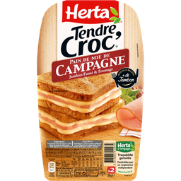 [538744] HERTA Croque-Monsieur Campagne Cs Sans Nitrite x2 200G