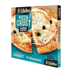 [569343] SODEBO PIZZA CRUST 580G CHEESY 4 FROMAGES