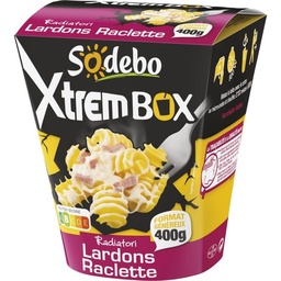 [853101] SODEBO XTREMBOX 400G RADIATORI LARDON RACLETTE