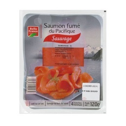 [595900] SAUMON ATL FUME SAUVAGE X 4 TRANCHES BF BARQ 120 G