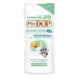 [821447] PTIT DOP SHAMPOING AMANDE FLEUR D'ORANGER 400 ML RESTICK