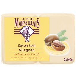 [811505] LE PETIT MARSEILLAIS SAVON SOIN SURGRAS BEURRE KARITÉ 2X100G