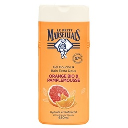 [821702] LPM DOUCHE EXTRA DOUX ORANGE BIO & PAMPLEMOUSSE BIO 650 ML
