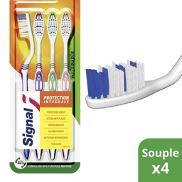 [610303] SOFT BRISTLE TOOTHBRUSH  X4 BAD PROTECT SIGNAL 