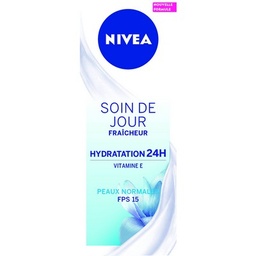 [807404] Crème visage Jour Hydratante 24h Peaux Normales FPS15 NIVEA le tube de 50ml