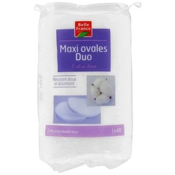 [848382] Coton maxi ovale DUO extra doux x40 BF sachet