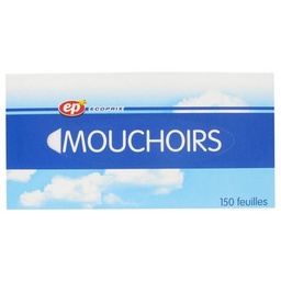 [766949] BOX OF 150 WHITE  HANDKERCHIEVES 