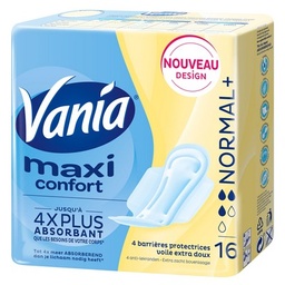 [845107] Vania | Serviettes hygiéniques Maxi Confort Normal+ x16