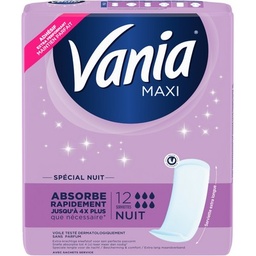 [845123] 12 MAXI NIGHT SANITARY TOWELS VANIA