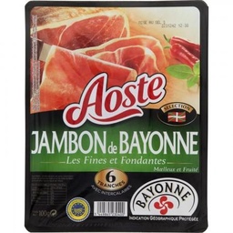 [512962] Chiffonnade de Jambon de Bayonne IGP 6 tranches 60g Labeyrie. 12 mois d'affinage minimum. Sans conservateur.