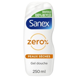 [527044] Gel Douche Sanex Zéro 0% Peaux sèches Essential - 250ml