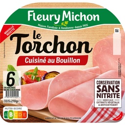[935163] 6 tr. Jambon LE TORCHON Conservation Sans Nitrite