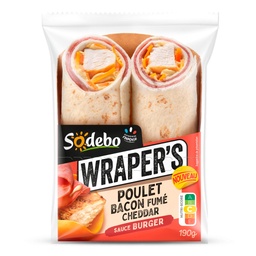 [840868] SODEBO SANDWICH WRAPER'S 190G CHICKEN BACON
