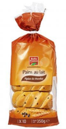 [034660] PAINS AU LAIT PEPITES CHOCOLAT BF X10 SACHET 350G