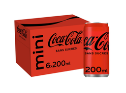 [492868] COCA-COLA SUGAR FREE BOX 20CLX6 SLIM MINI FRIGO PACK