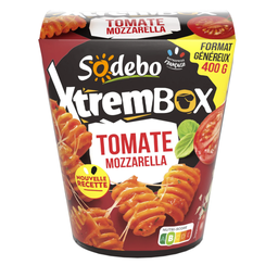 [644724] PASTA BOX :  SODEBO XTREMBOX 400G RADIATORI TOMATO MOZZA