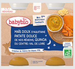 [646109] 2X200G CORN SWEET POTATO QUINOA  BabyBio