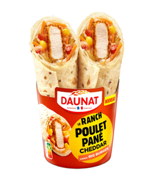 [870907] WRAP LE RANCH Breaded chicken Cheddar sauce Big Burger DAUNAT 180G