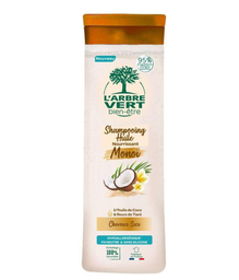 [648501] L'Arbre Vert Bien-être Shamp Huile Nourrissant Monoi huile de coco et fleurs de tiaré cheveux secs - Hypoallergénique - pH Neutre - sans silicone - 95% d'ingrédients d'origine naturelle - 250mL