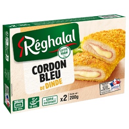 [930248] 200G BOX 2 HALAL TURKEY CORDON BLEU S/AT REGHALAL