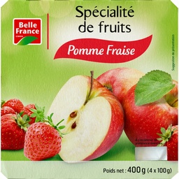 [946269] SPECIALITE DE FRUITS POMME FRAISE BF POT 4 X 100 G