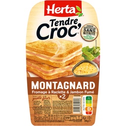 [666883] HERTA Croque-Monsieur Montagnard Cs Sans Nitrite x2 200G