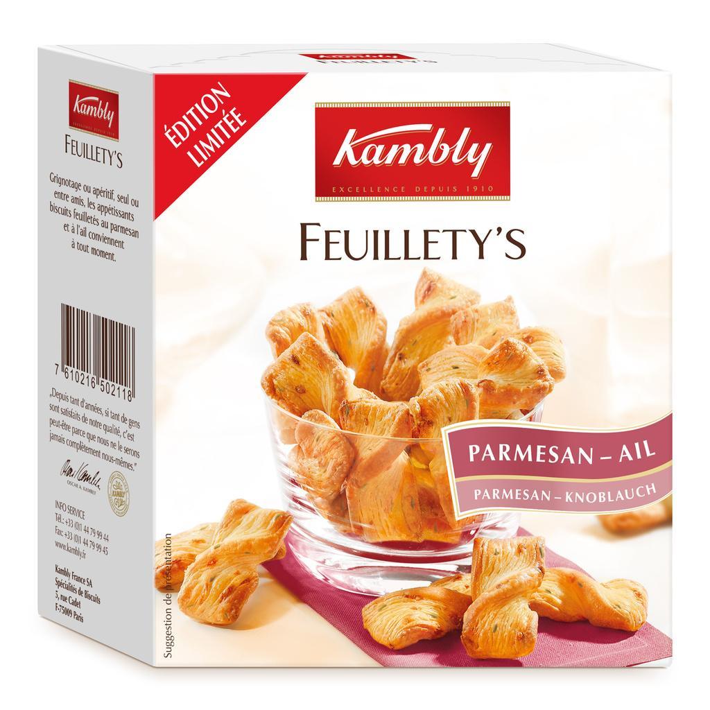 FEUILLETY'S PARMESAN & AIL 80G - KAMBLY - 80g
