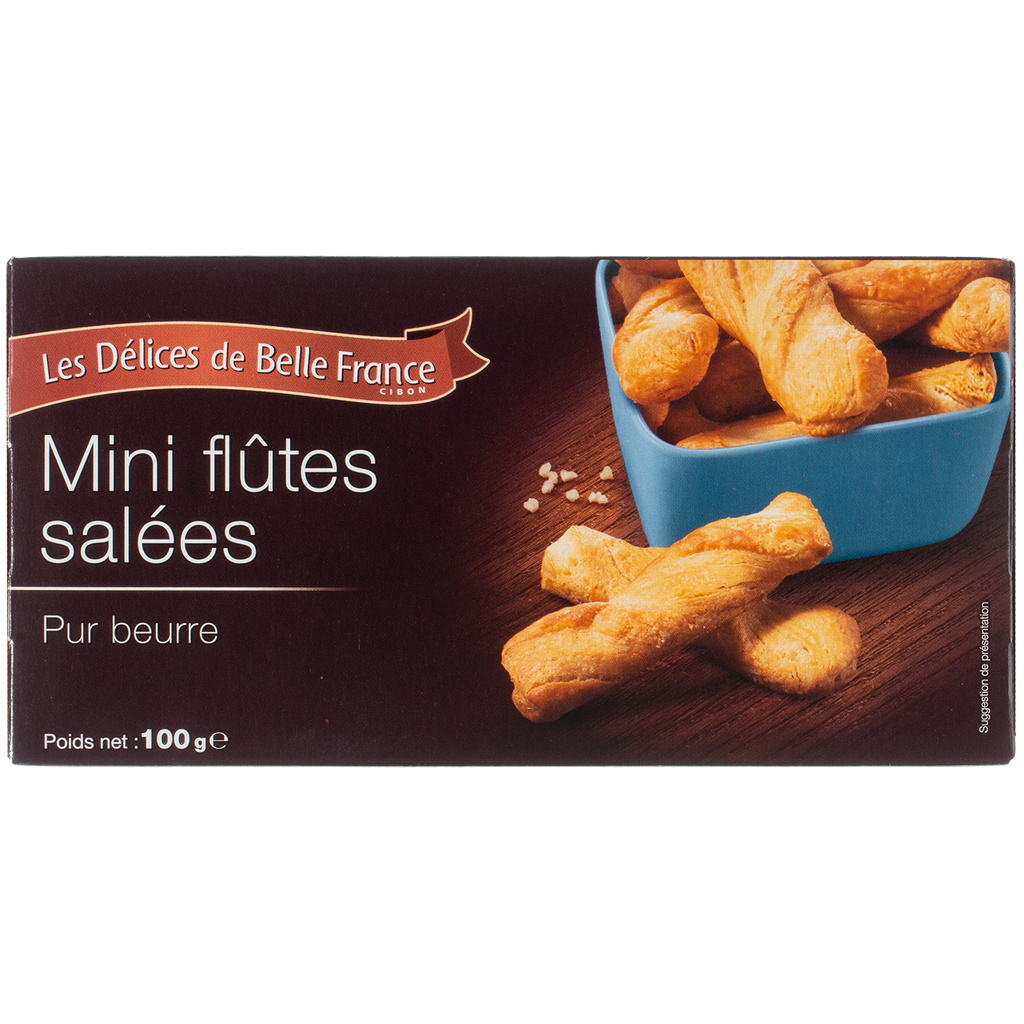 Mini Savory Puff Pastry Flute Délices de Belle France 100g