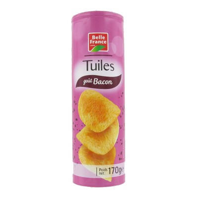BACON FLAVOURED CRISPS TUBE 170G Belle France