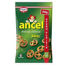 Biscuit apéritif ancel Bretzels Maxi aux 4 Graines 125g
